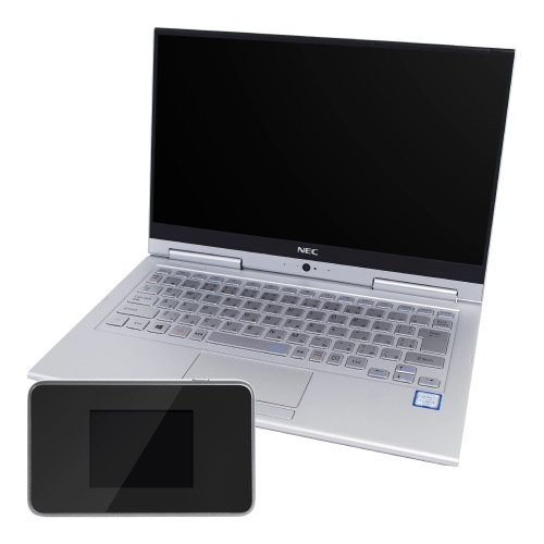 自宅利用も可能、持ち運びに便利なモバイルノートPC+WiFi50GBセット 商品写真